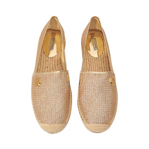 michael kors gold slip on shoes